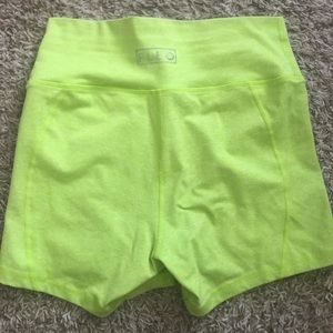 Fleo Shorts - Acid Lime True High Contour, Medium